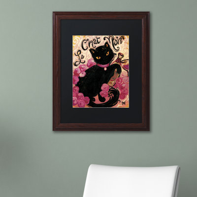 « le chat noir », reproduction d’art encadrée