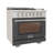 KUCHT Professional 36 in. 5.2 cu. ft. Propane Gas Range and Convection Oven in Cement Gray with True Simmer Burners-96898035-96898031