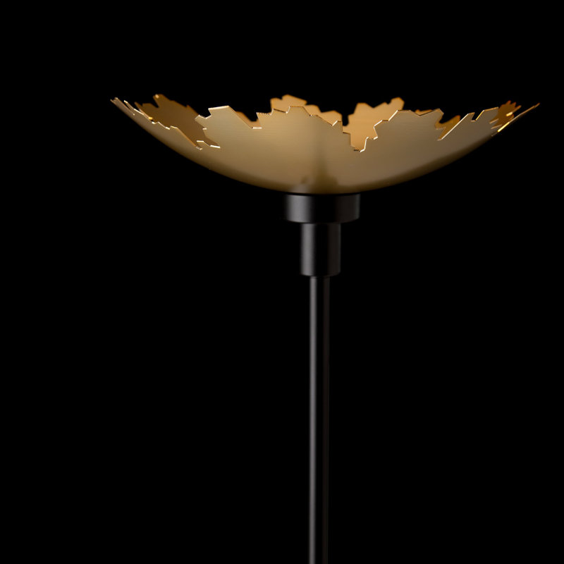 Pangea Torchiere Floor Lamp By David Martin, Black, Soft Gold