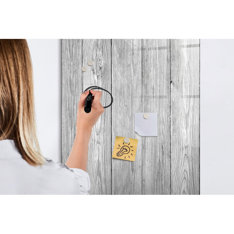 Wooden Planks Magnetic Wall Mounted Dry Erase Board