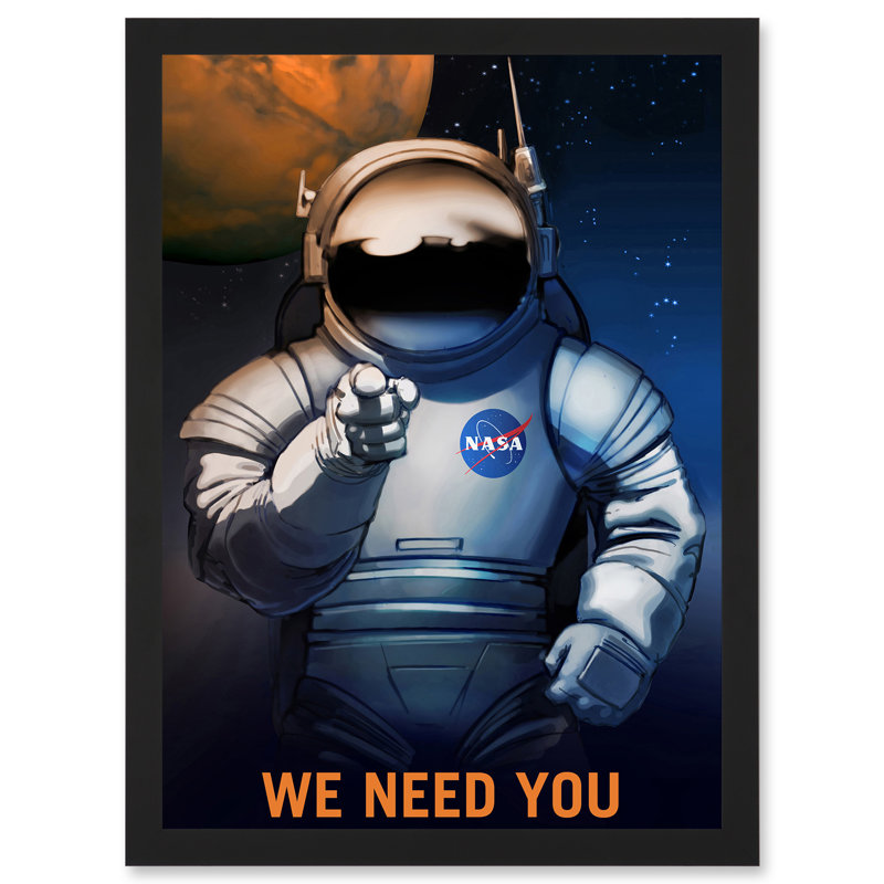NASA Space Job Advert We Need You - Single Picture Frame Print