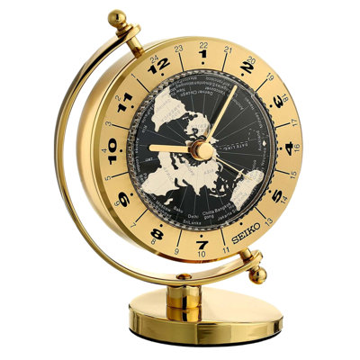 QHG106GLH Desk & Table Clock, Golden