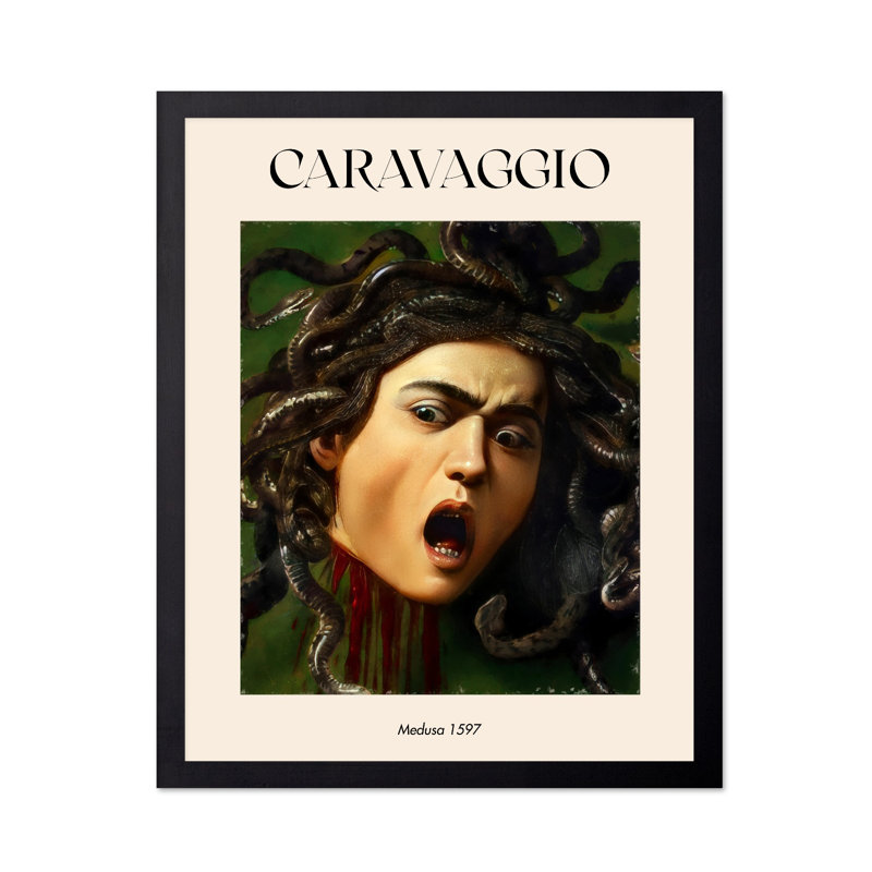 Caravage - Méduse, Black Framed, Poster, 11"H x 14"W