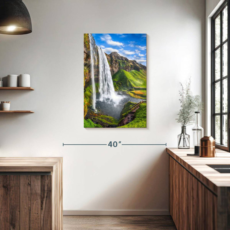 Alvord Scenic Seljalandsfoss Waterfall, H 36 po x l 24 po