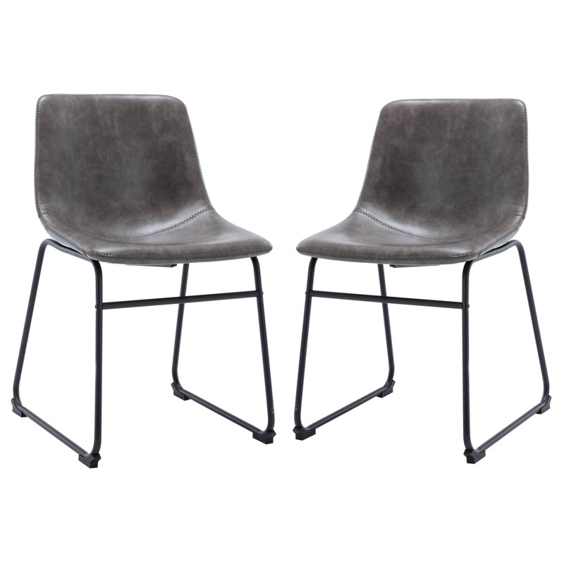 Chaise d'appoint rembourrée Halterman, gris