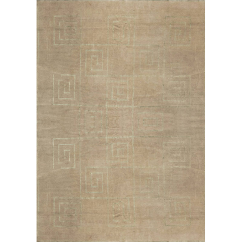 Modern One-of-a-Kind Rectangle 10' X 14' Hand Knotted Area Rug