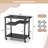 Rolling Grill Cart 3-Shelf BBQ Cart With Hooks And Side Handle
