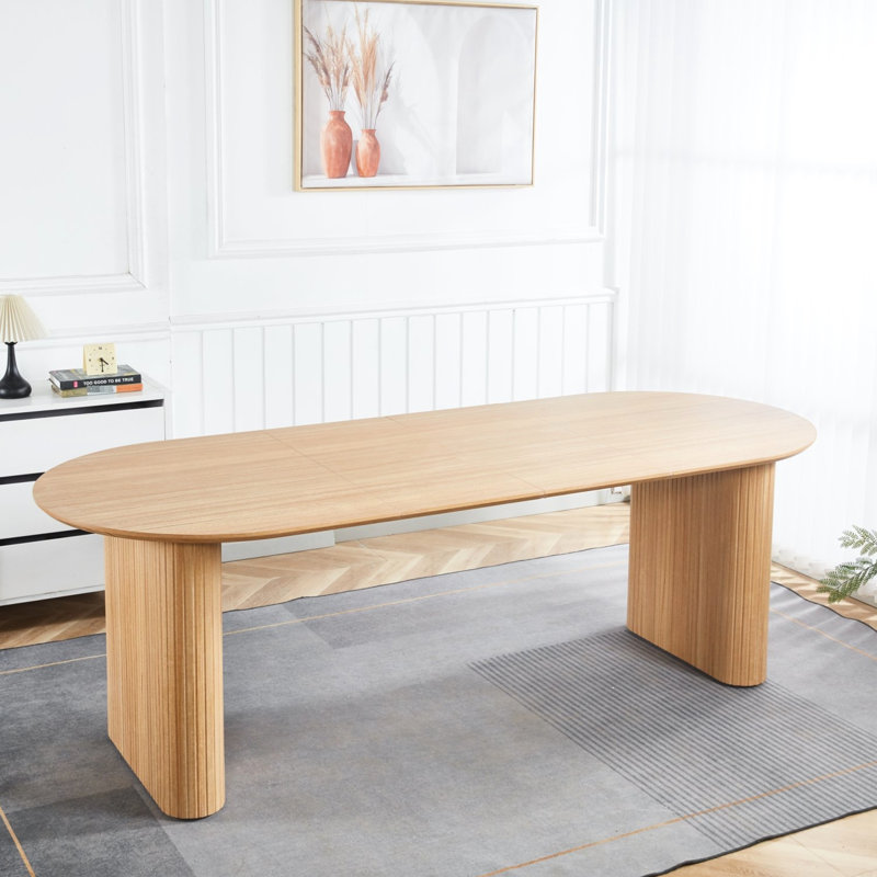 Table de bout pour table basse, salle à manger et bureau extensible, chêne, table de bureau à détails artisanaux uniques, disposition en stock confortable et stable