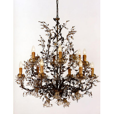 12 - Light Candle Style Tiered Chandelier