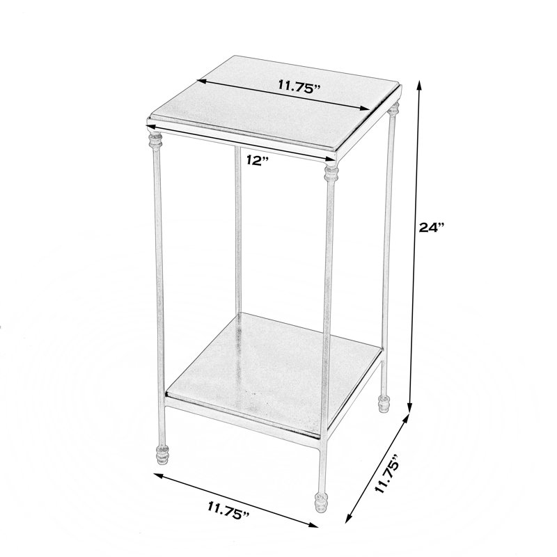 Table d'appoint Urbanna, Noir / or