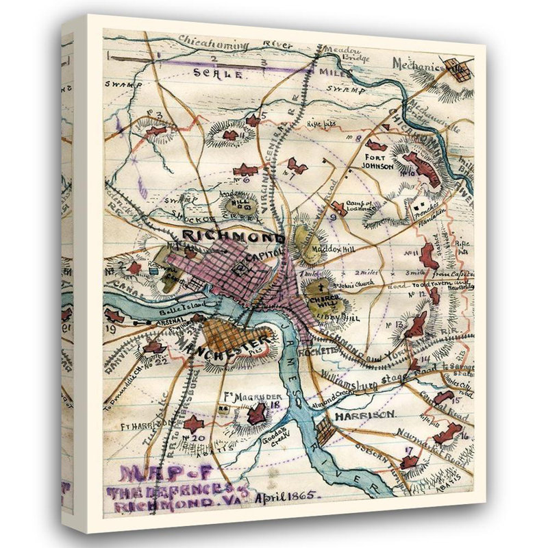 «Red Barrel Studio® Inconnu», art sur toile tendue, Richmond, 1865, H 35 po x l 28 po