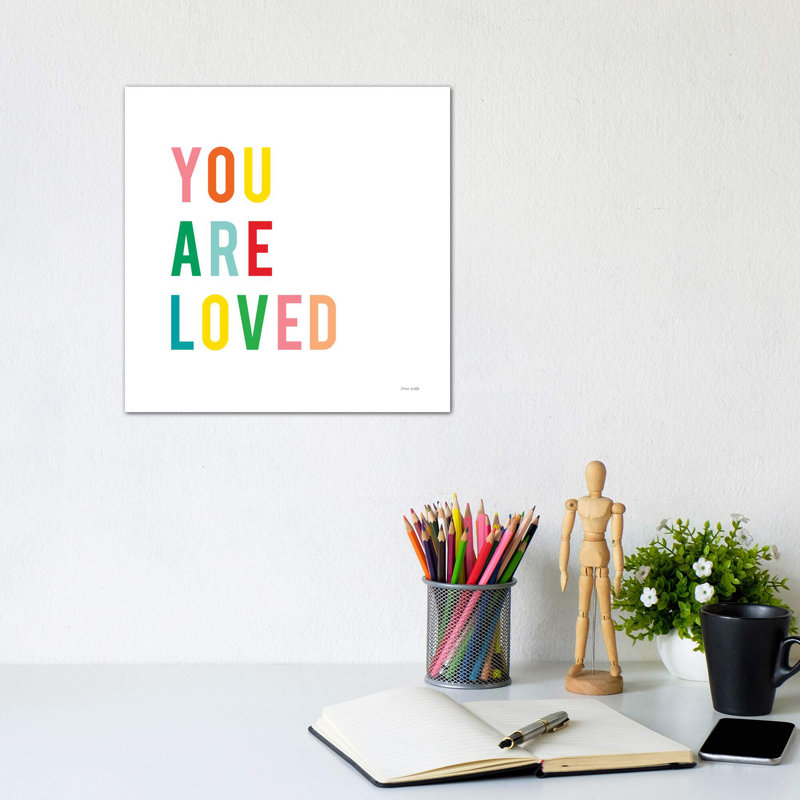 «You Are Love» par Ann Kelle, reproduction d'art textuel, Toile tendue, H 12 po x l 12 po x P 1,5 po