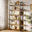 Bibliothèque étagère industrielle en bois à 5 niveaux H 69 "x l 43" Garrison-140245802-140245803