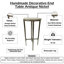 Table de bout d'appoint Minza, plateau rond en marbre blanc moderne, forgé à la main, finition nickel martelé antique, 24 po-572792559