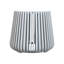 Table d'appoint ronde élégante blanche de 24 po avec base en lattes en forme de cloche et conception entièrement assemblée-524034501