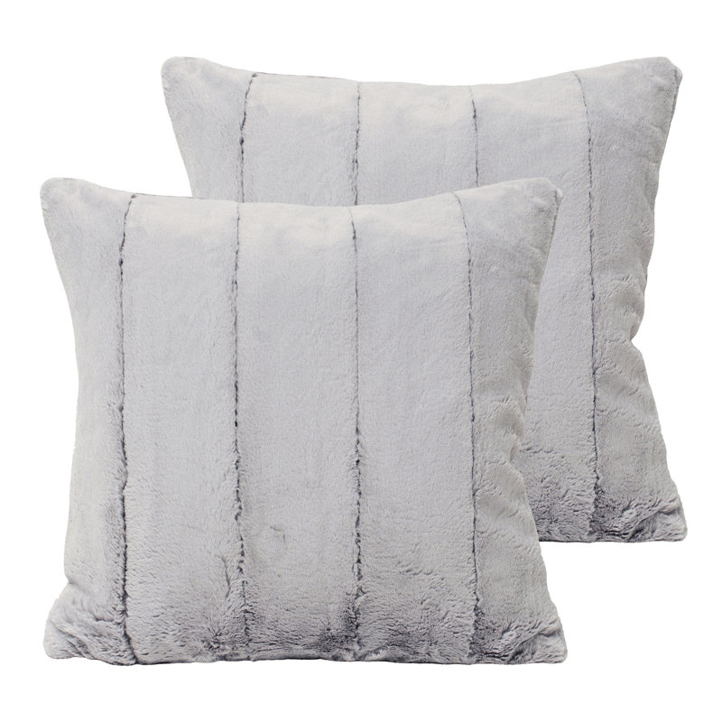 Square Cushion, Grey, Feathers, 45cm H x 45cm W x 3cm D