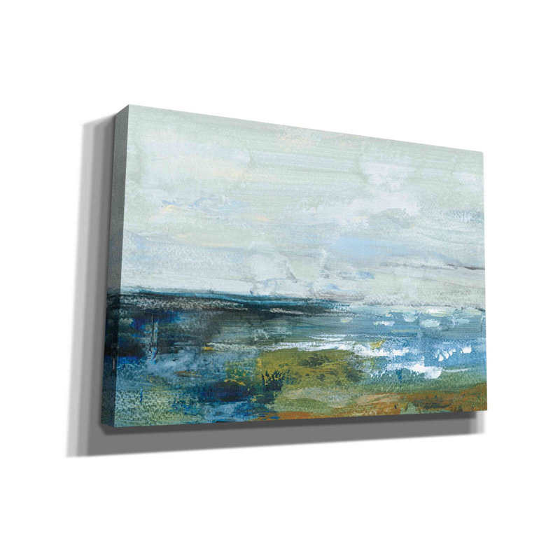 «Epic Graffiti» Morning Seascape »par Silvia Vassileva, art mural sur toile, 26 po x 18 po, H 18 po x l 26 po
