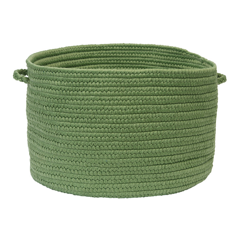 Panier de rangement tressé intérieur / extérieur, H 10 po x l 14 po x P 14 po, Vert mousse