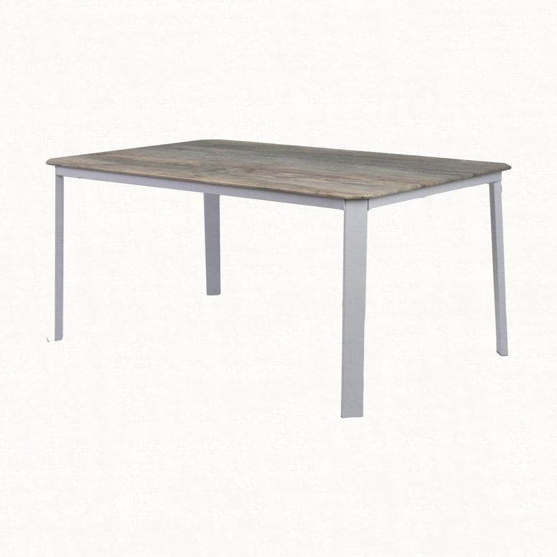 Modern dining table set, 4 Pieces: Table, Bench, 2 Chairs