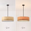 24 In. 5-light Wood Veneer Drum Chandelier 