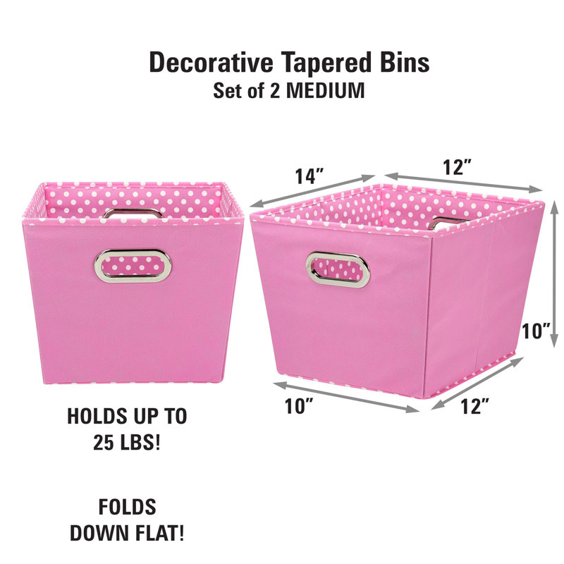 Ebern Designs Fabric Bin, Medium, Navy