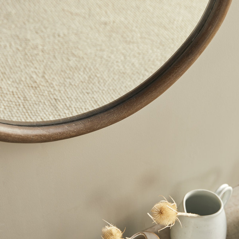 Dim Novelty Solid Wood Mirror, 33.46" x 25.59"