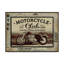 « motocyclette club », affiche rétro sur toile tendue-31330793