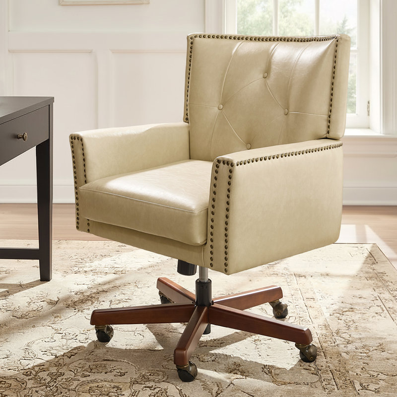 Chaise de bureau pivotante 360 ° Meroy, Beige