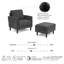 32W Accent Chair And Storage Ottoman