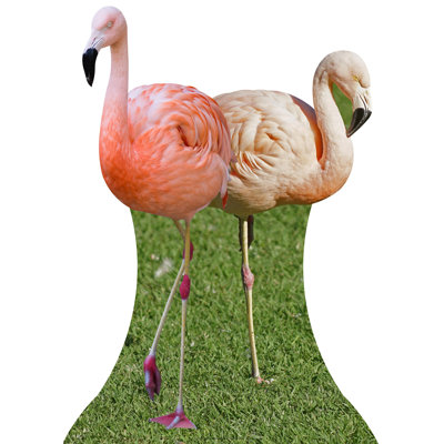 Accroche en carton flamant roses