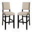 Rustic 5pc Counter Height Dining Bar With Fabric And Distressed Details Bold Solid Wood Table Chairs