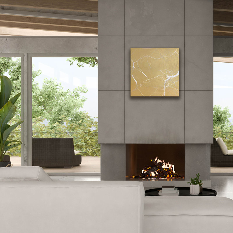  «Gold Marble Variation» par Design Fabrikken, art mural sur toile, H 26 po x l 26 po