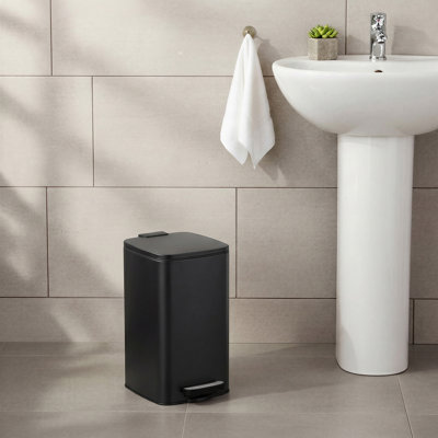 19.5x24x25.5cm Steel Kitchen Trash Can
