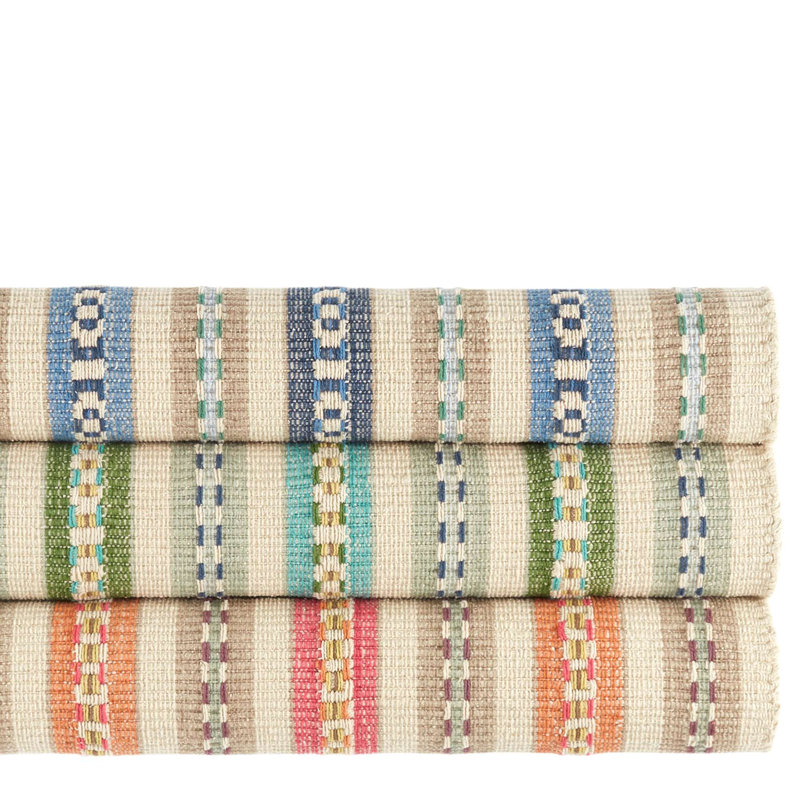 Long Slade Spice Handwoven Cotton Rug, Rectangle 2' x 3'