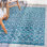 Tapis intérieur / extérieur bleu / gris Harlee