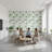 White Background Wallpaper Shades Green Removable Wall Decor