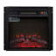 Foyer électrique 18 po, puissance de chauffage de 1400 W, flammes réalistes, verre trempé noir, foyer 120V Modern Home Solution 1400 W, télécommande, écoénergétique