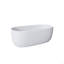 Baignoire de trempage autoportante en résine de 51 po à surface solide avec trop-plein et bonde escamotable blanche 51 po