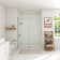 Oceanus 55" - 59" W x 75" H Single Sliding Frameless Shower Door with Clear Glass