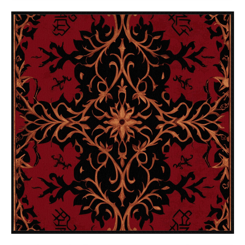 Celestial Emblem Rug, Square 3'