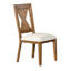 Ensemble de 2 chaises d'appoint Zivy, dossier en sablier, bois de chêne brun rustique