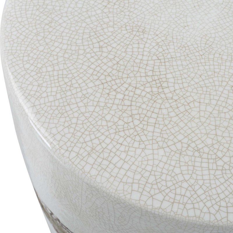  Comanche White Ceramic Garden Stool
