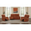 Causeuse inclinable Navarro en chenille orange brûlé-122505265