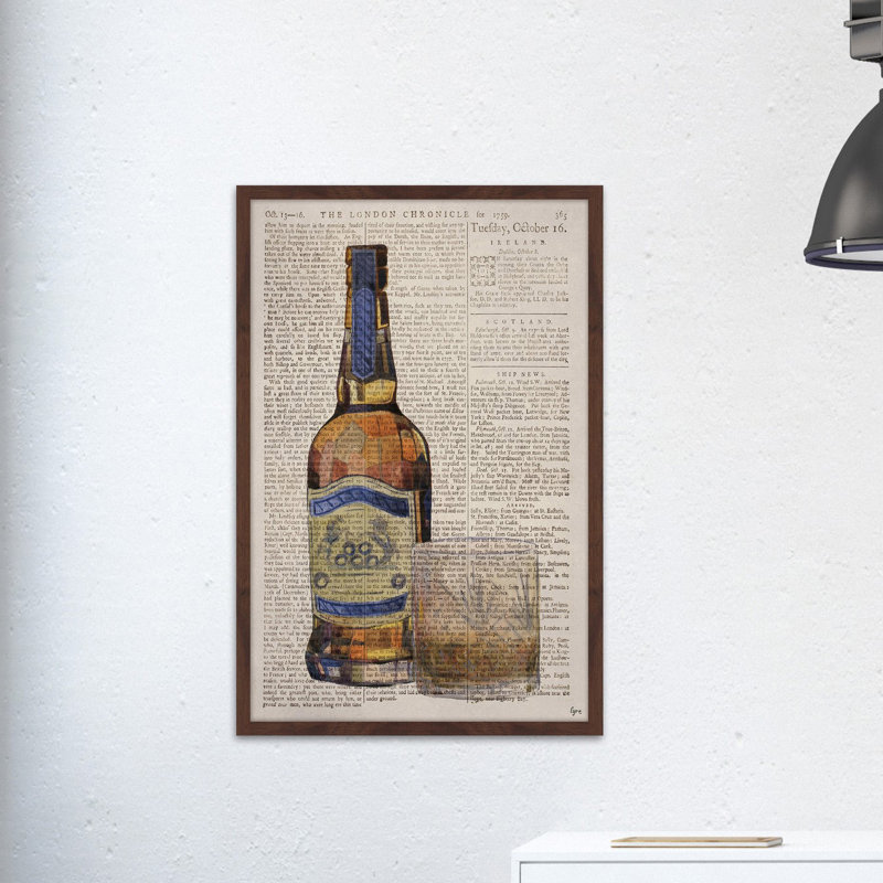 Whiskey poured par Eyre Tarney - reproduction de cadre photo, H 18 po x l 12 po x P 1,5 po