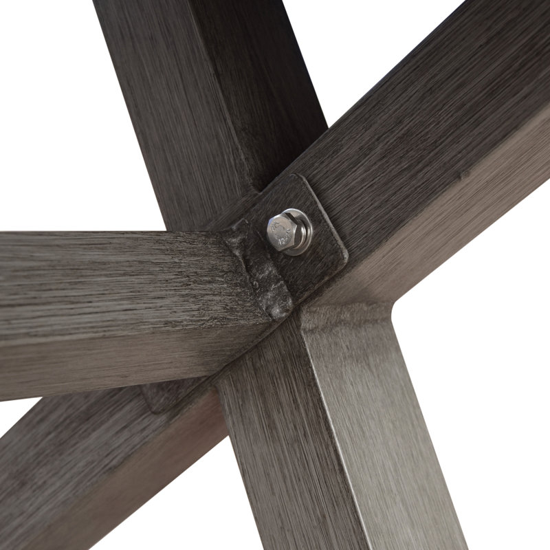 Banc en aluminium élégant pour l'extérieur, gris foncé - Banc de table de salle à manger d'extérieur durable