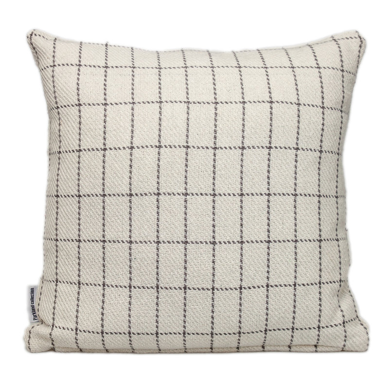 Plaid Cotton Reversible Throw Pillow