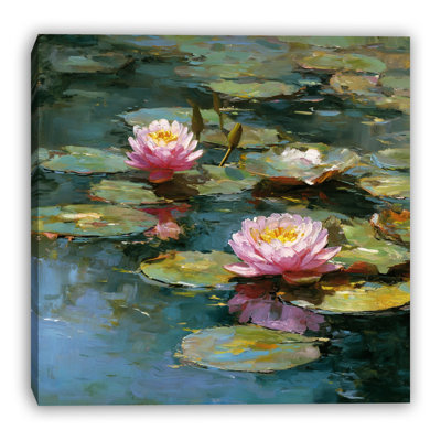 Pink Lotus Calm Wrapped Canvas Wall Art
