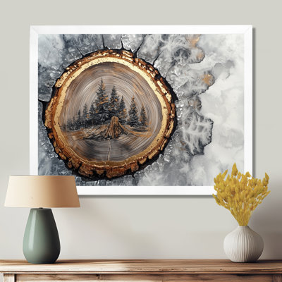 Crystal Forest Lansdcape Wood Slide - art mural forêt pour le salon