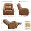 Fauteuil inclinable électrique surdimensionné en cuir véritable avec appui-tête réglable-944271099