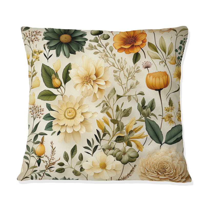 Coussin Floral Wanderlust, H 18 po x l 18 po